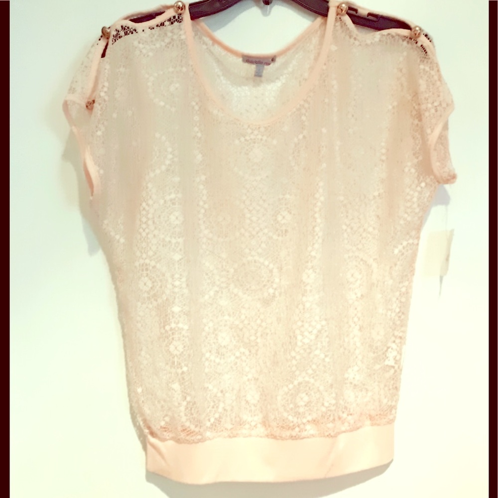 Charlotte Russe  blush pink top size small